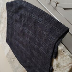 Plaid Wool Like Pencil Skirt XS